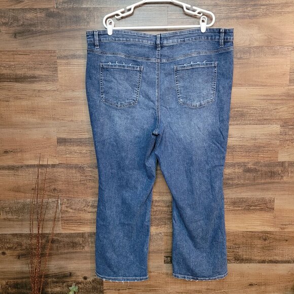 Maurices Jeans Size 24 W XS Everflex Slim Bootcut Mid Rise Tummy Control Ripped - Picture 2 of 10